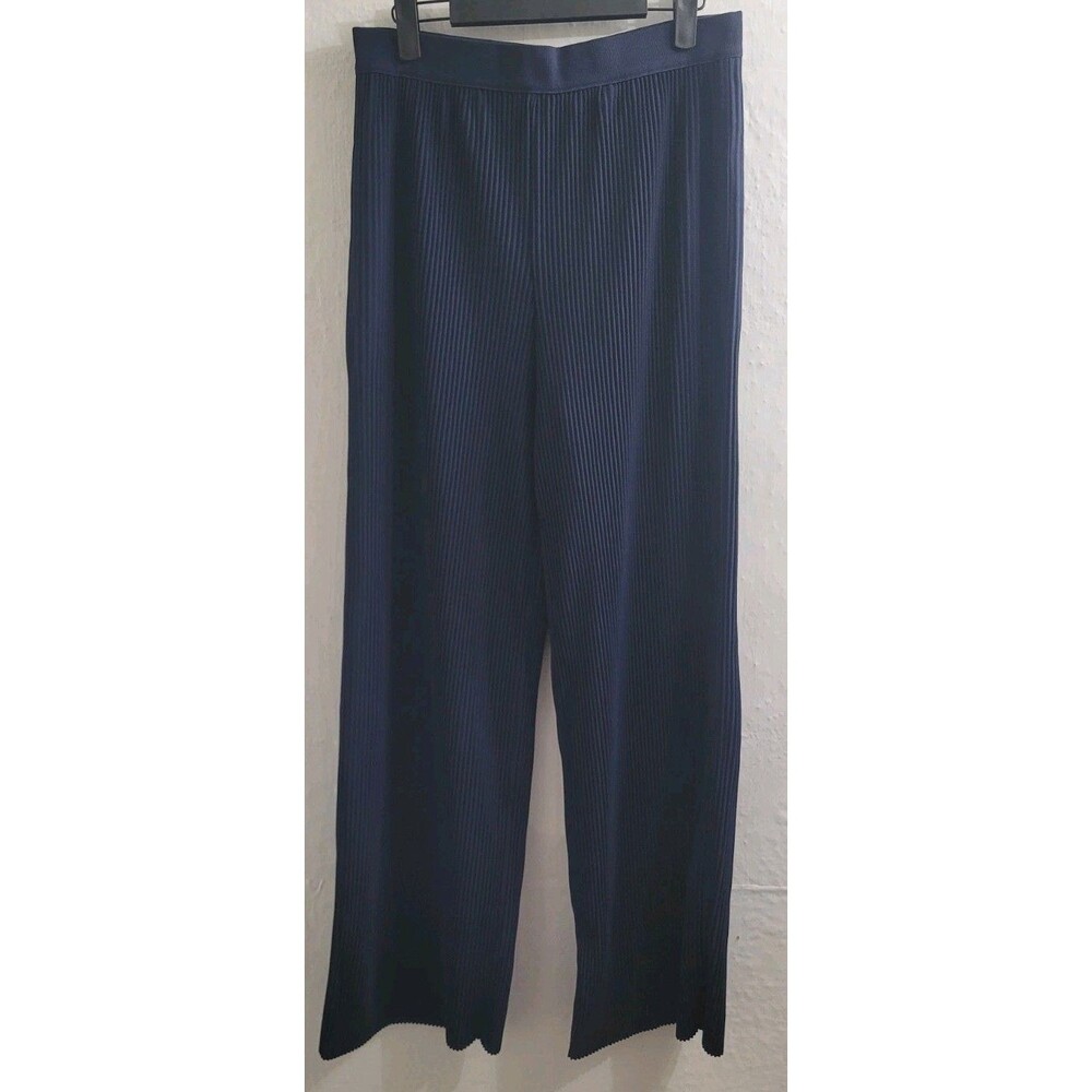 J. McLaughlin Piazza Pants Women’s Medium Navy Blue Ribbed Pull On NWT